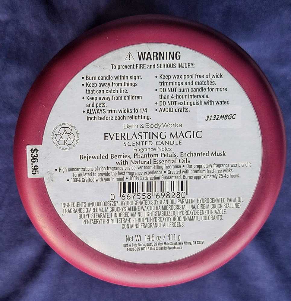 CANDLE: Halloween Bath & Bodyworks Everlasting Magic 2023 - Bath & Bodyworks Candle (Halloween Candles) action figure collectible [Barcode 667558698280] - Main Image 2