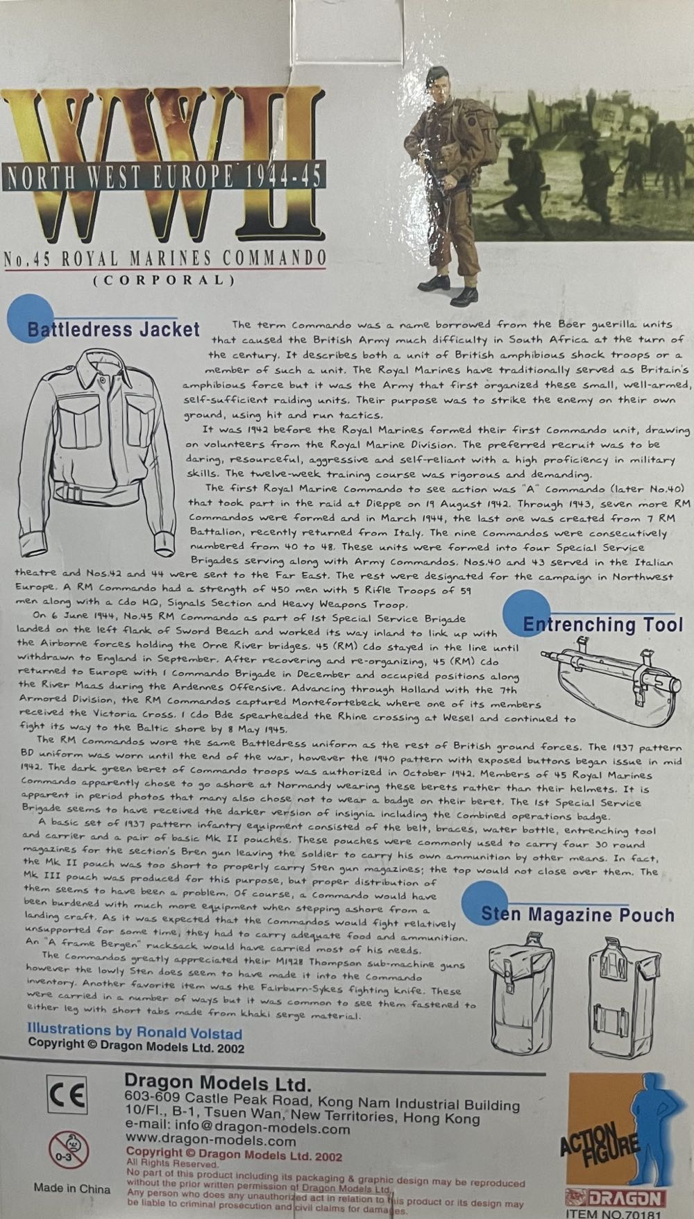 Dragon - WWII No. 45 Royal Marines Commando (Corporal) “Mark” - Dragon Models Ltd. (WWII North West Europe 1944-45) action figure collectible [Barcode 089195701817] - Main Image 2