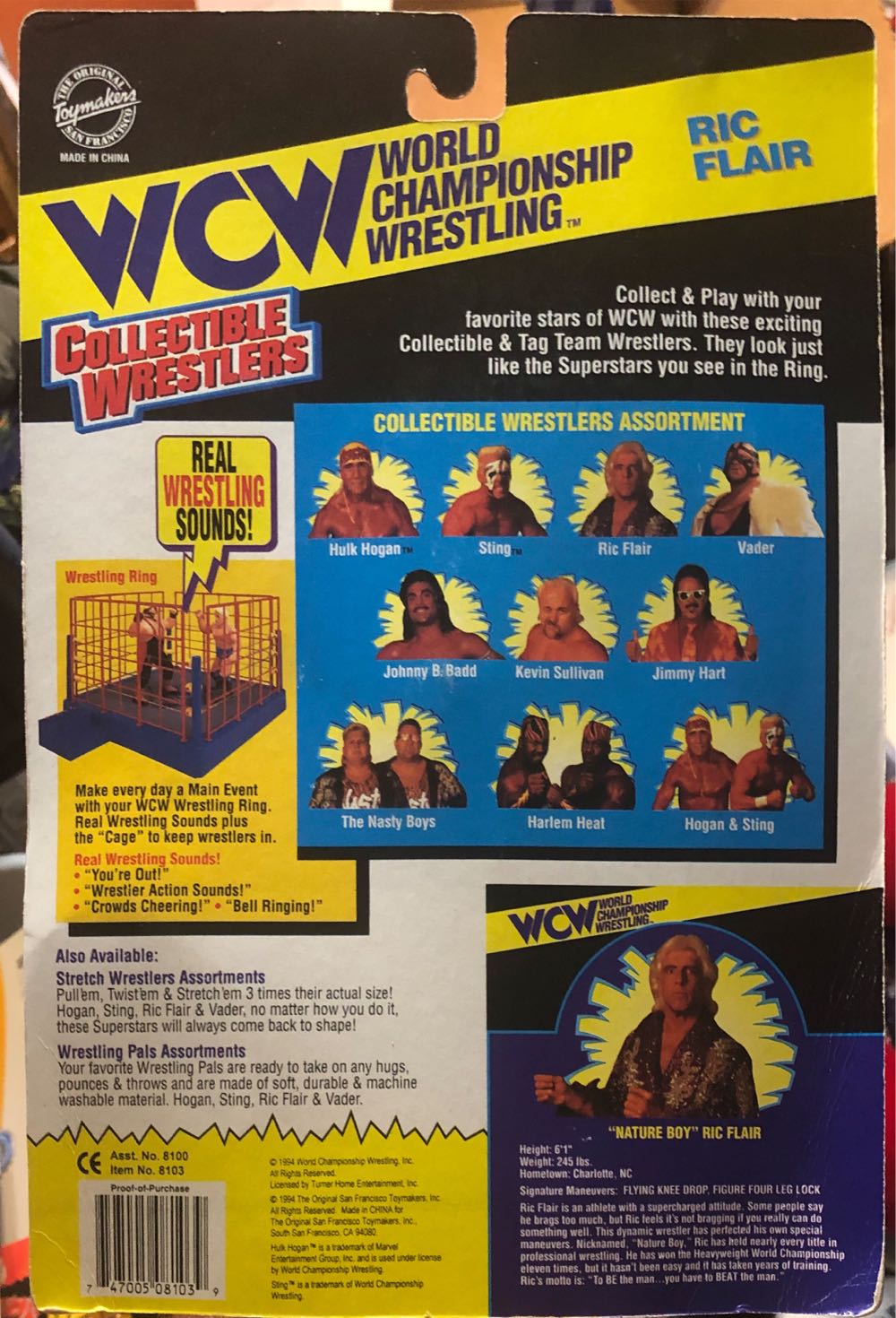 Original San Francisco Toymakers WCW Ric Flair Red Trunk Variant 1996 - Original San Francisco Toymakers (WCW OSFTM Series 2) action figure collectible [Barcode 747005081039] - Main Image 2