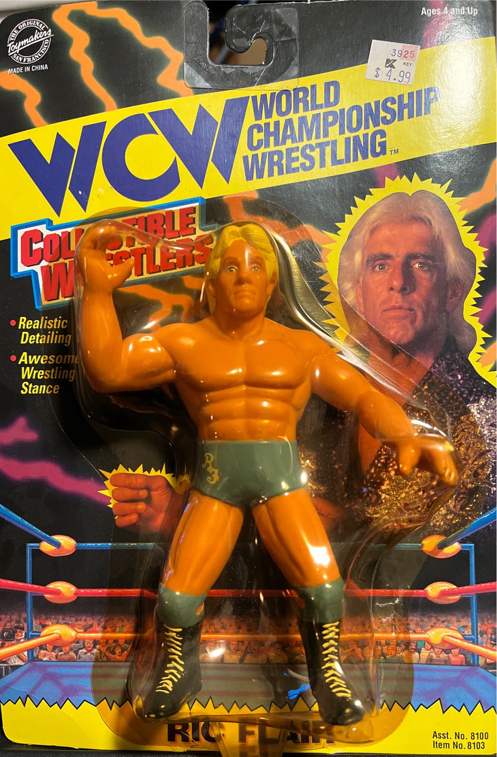 Original San Francisco Toymakers WCW Ric Flair Red Trunk Variant 1996 - Original San Francisco Toymakers (WCW OSFTM Series 2) action figure collectible [Barcode 747005081039] - Main Image 3