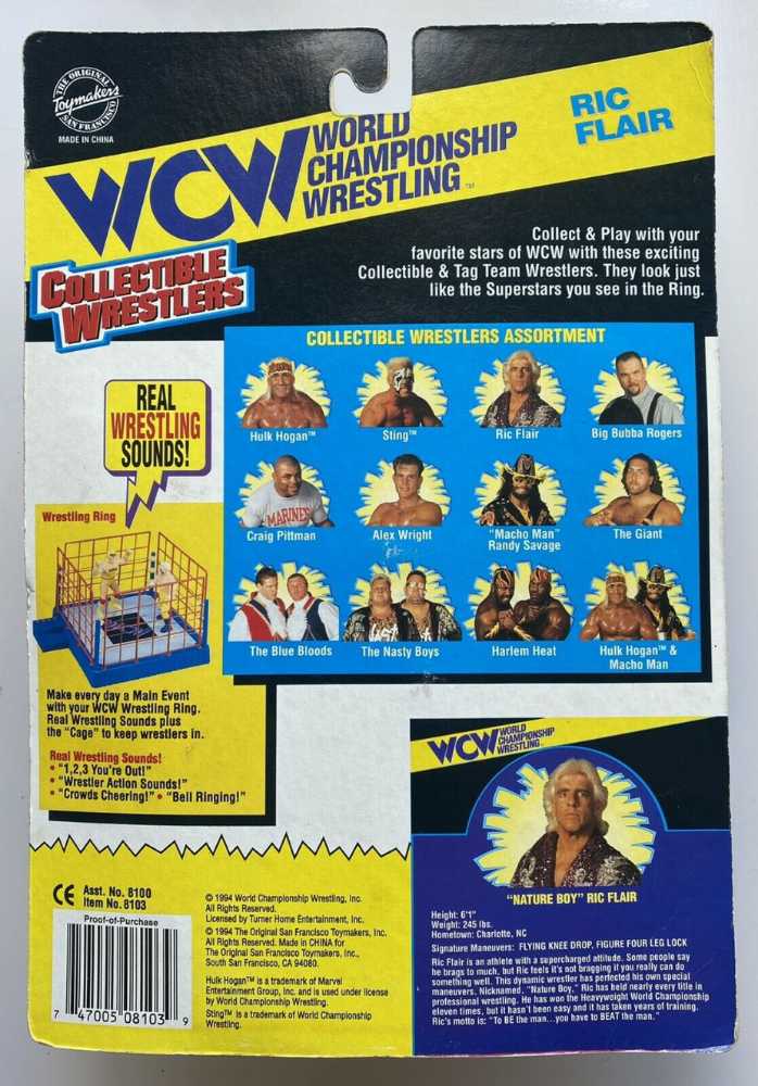 Original San Francisco Toymakers WCW Ric Flair Red Trunk Variant 1996 - Original San Francisco Toymakers (WCW OSFTM Series 2) action figure collectible [Barcode 747005081039] - Main Image 4