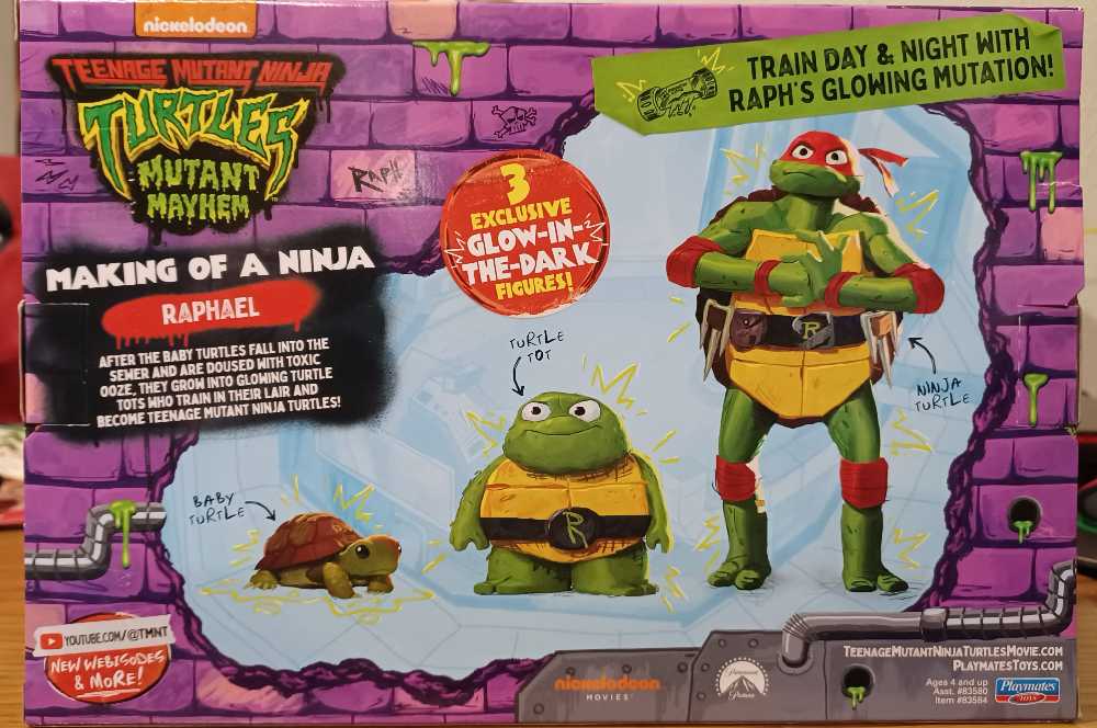TMNT - Making Of A Ninja: Raphael - Playmates (Teenage Mutant Ninja Turtles) action figure collectible [Barcode 043377835844] - Main Image 2