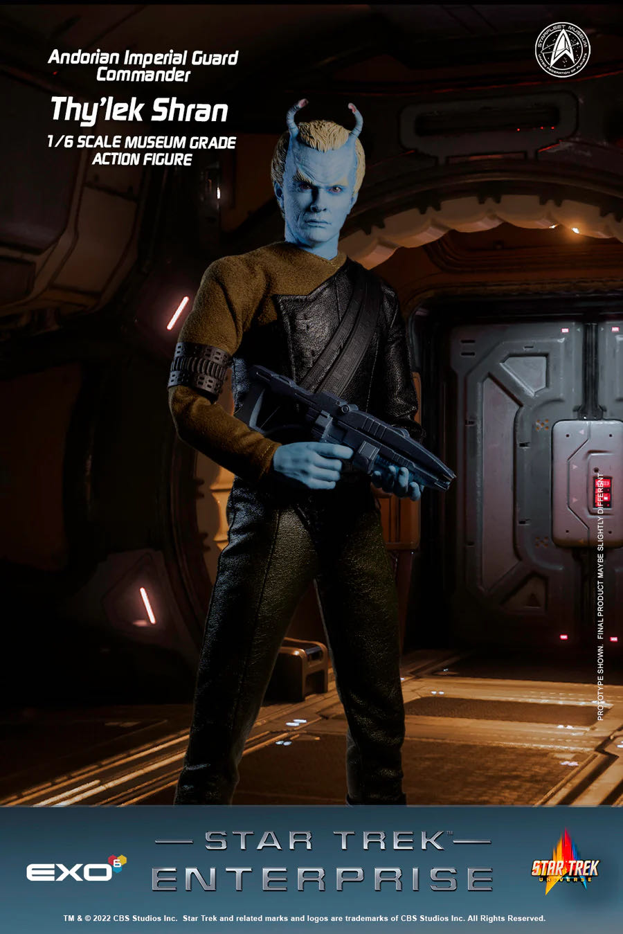 ST:ENT - 12”: COMMANDER THY’LEK SHRAN - EXO-6 (Star Trek Universe) action figure collectible [Barcode 656382609531] - Main Image 3