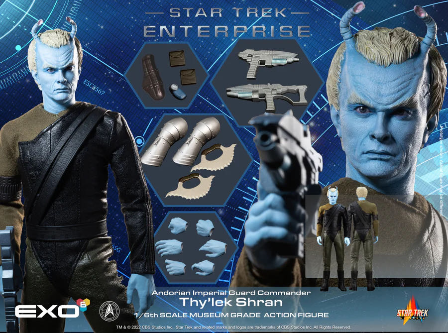 ST:ENT - 12”: COMMANDER THY’LEK SHRAN - EXO-6 (Star Trek Universe) action figure collectible [Barcode 656382609531] - Main Image 4