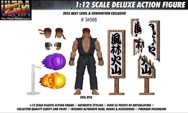 Evil Ryu - Jada Toys (Ultra Street Fighter II) action figure collectible [Barcode 801310345665] - Main Image 2