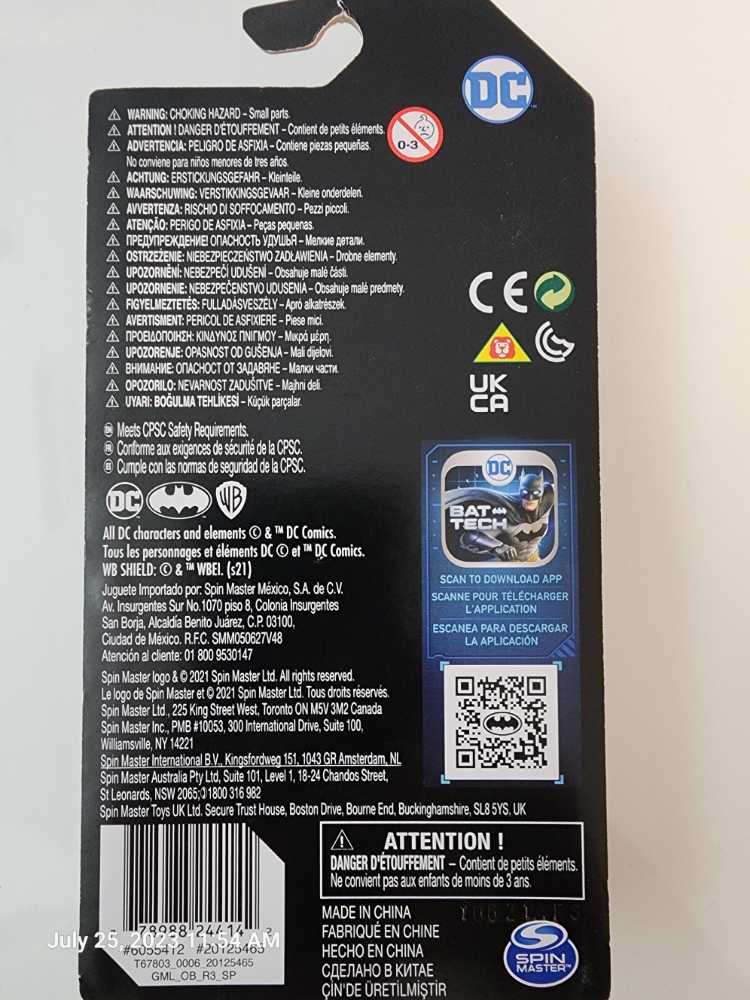 Master Batman & Batman Bat Tech Brand New In Black Suit 6” By Spin Master Dc ~ Dc Batman 6” New Spin Master Nightwing Of 3 2020 With Points Articulation 3 Package 6 Inch Card Age Sealed Joker  action figure collectible [Barcode 778988244142] - Main Image 2