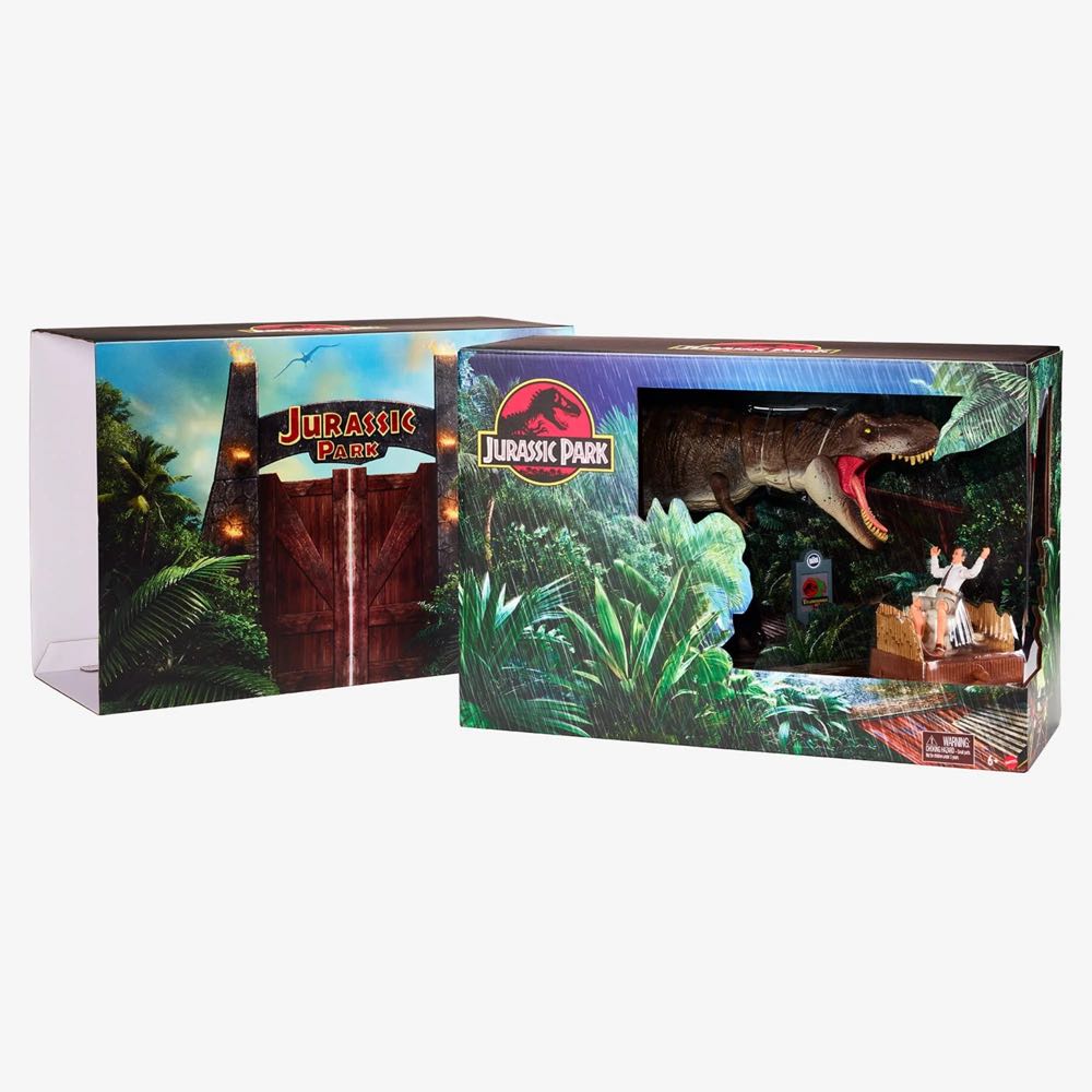 Jurassic Park: Tyrannosaurus Rex Paddock Sign - Mattel (Jurassic Park: Hammond Collection) action figure collectible - Main Image 2