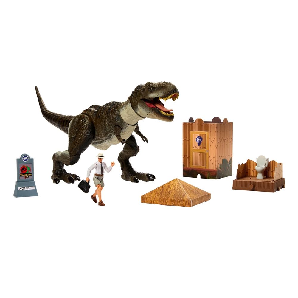 Jurassic Park: Tyrannosaurus Rex Paddock Sign - Mattel (Jurassic Park: Hammond Collection) action figure collectible - Main Image 3
