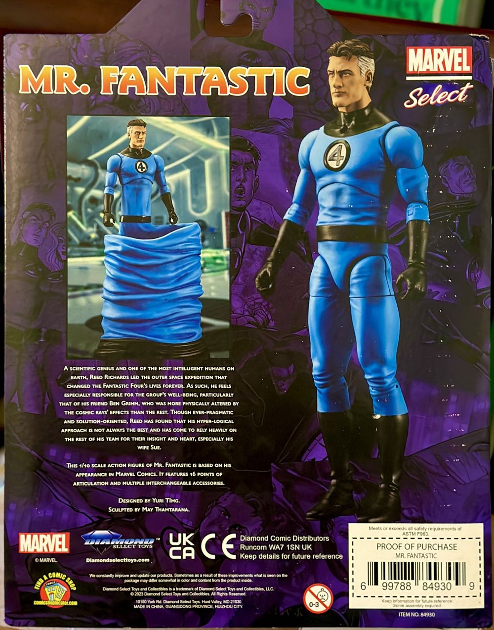 Mr. Fantastic Marvel Select  - Diamond Select Toys (Fantastic Four) action figure collectible [Barcode 699788849309] - Main Image 2