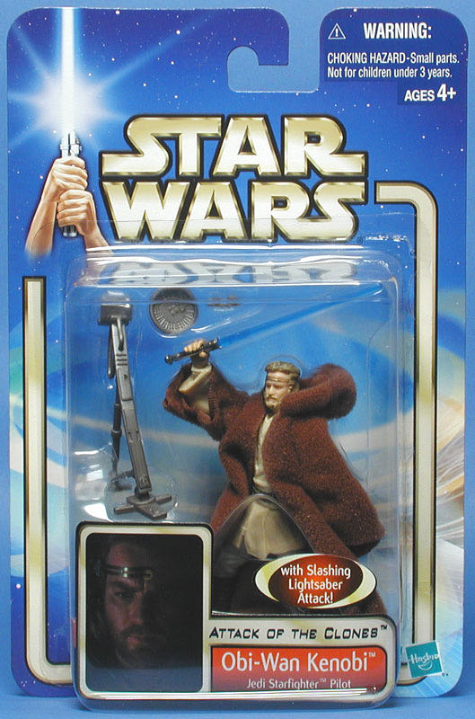 Star Wars: Obi-Wan Kenobi (Jedi Starfighter Pilot) (02-36) - Hasbro (Star Wars: Episode II: Attack of the Clones) action figure collectible - Main Image 2