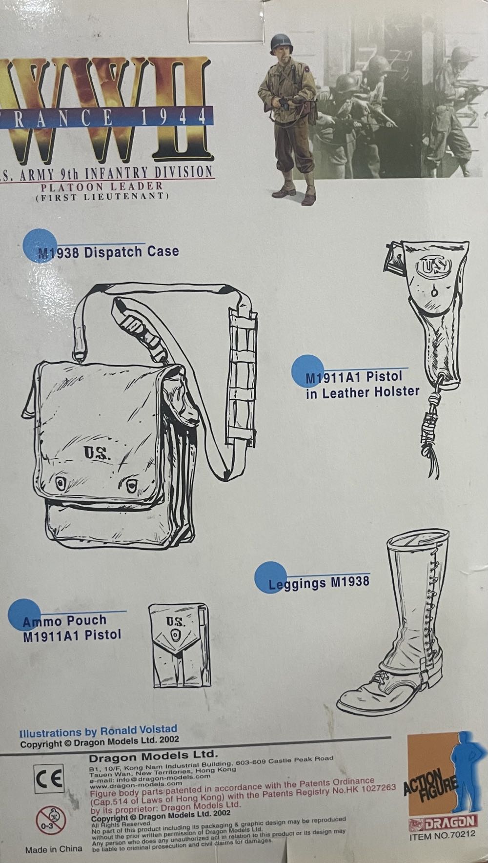 Dragon - WWIi U.S. 9th Infantry Division Platoon Leader (First Lieutenant) “Craig” - Dragon Models Ltd. (WWII France 1944) action figure collectible - Main Image 2