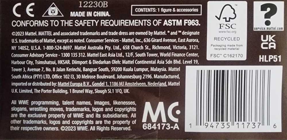 Brother Love - Mattel (Mattel Elite Collection Legends) action figure collectible [Barcode 194735117376] - Main Image 4