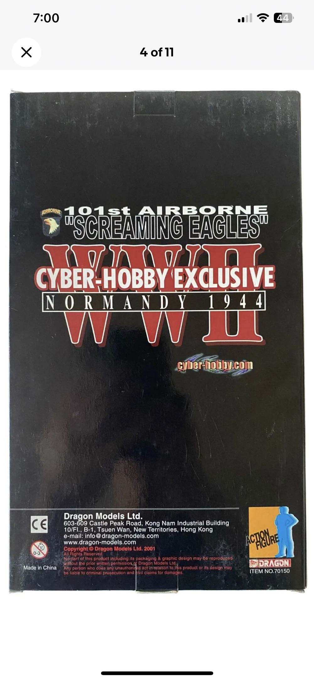 Cyber-Hobby Exclusive - WWII 101st Airborne - Dragon Models Ltd. (WWII Normandy 1945) action figure collectible - Main Image 3