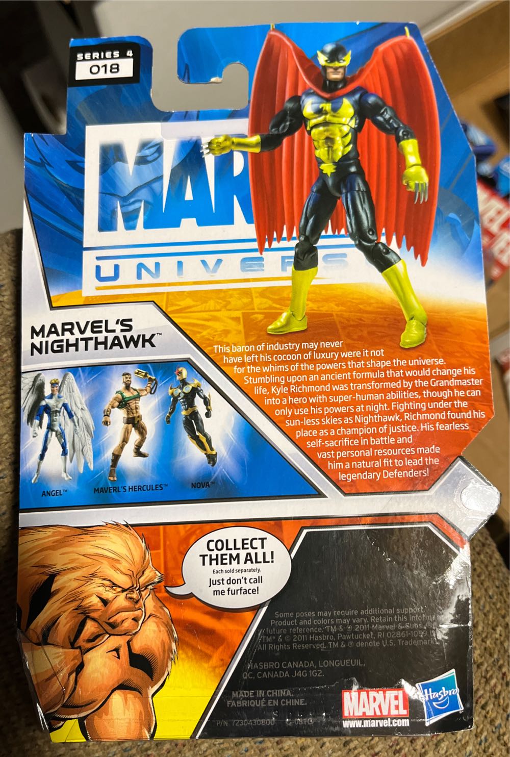 Marvel’s Nighthawk - Hasbro (Marvel Universe) action figure collectible - Main Image 2