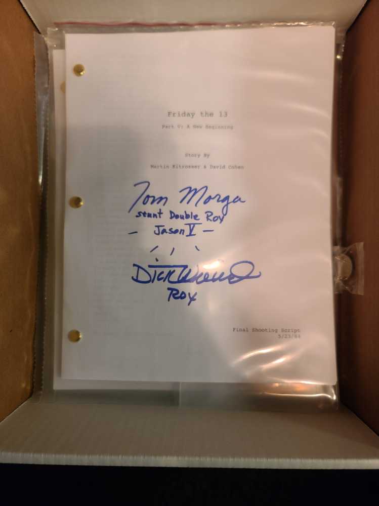 Friday The 13th Pt5 Signed Script - Icon Autographs (Horror) action figure collectible - Main Image 2