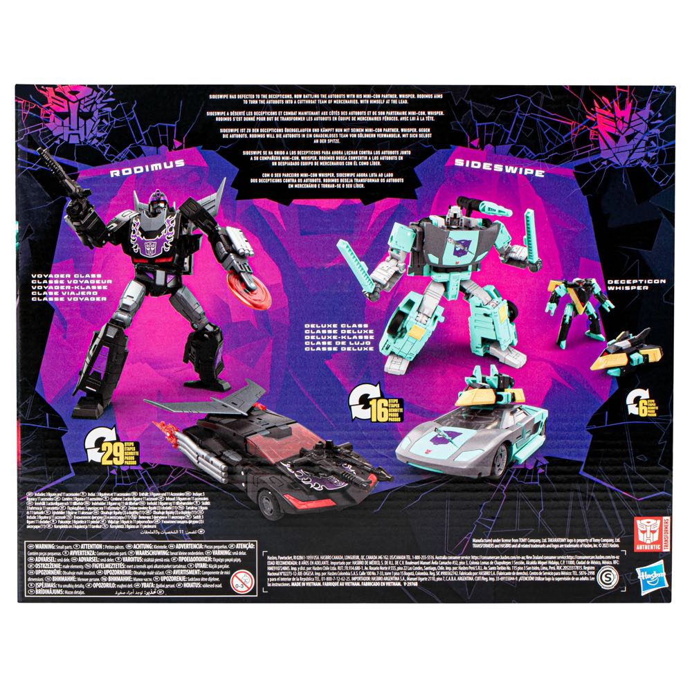 Transformers Shattered Glass Rodimus & Sideswipe w/ Whisper - Hasbro (Transformers Shattered Glass Collection) action figure collectible [Barcode 5010996138880] - Main Image 4