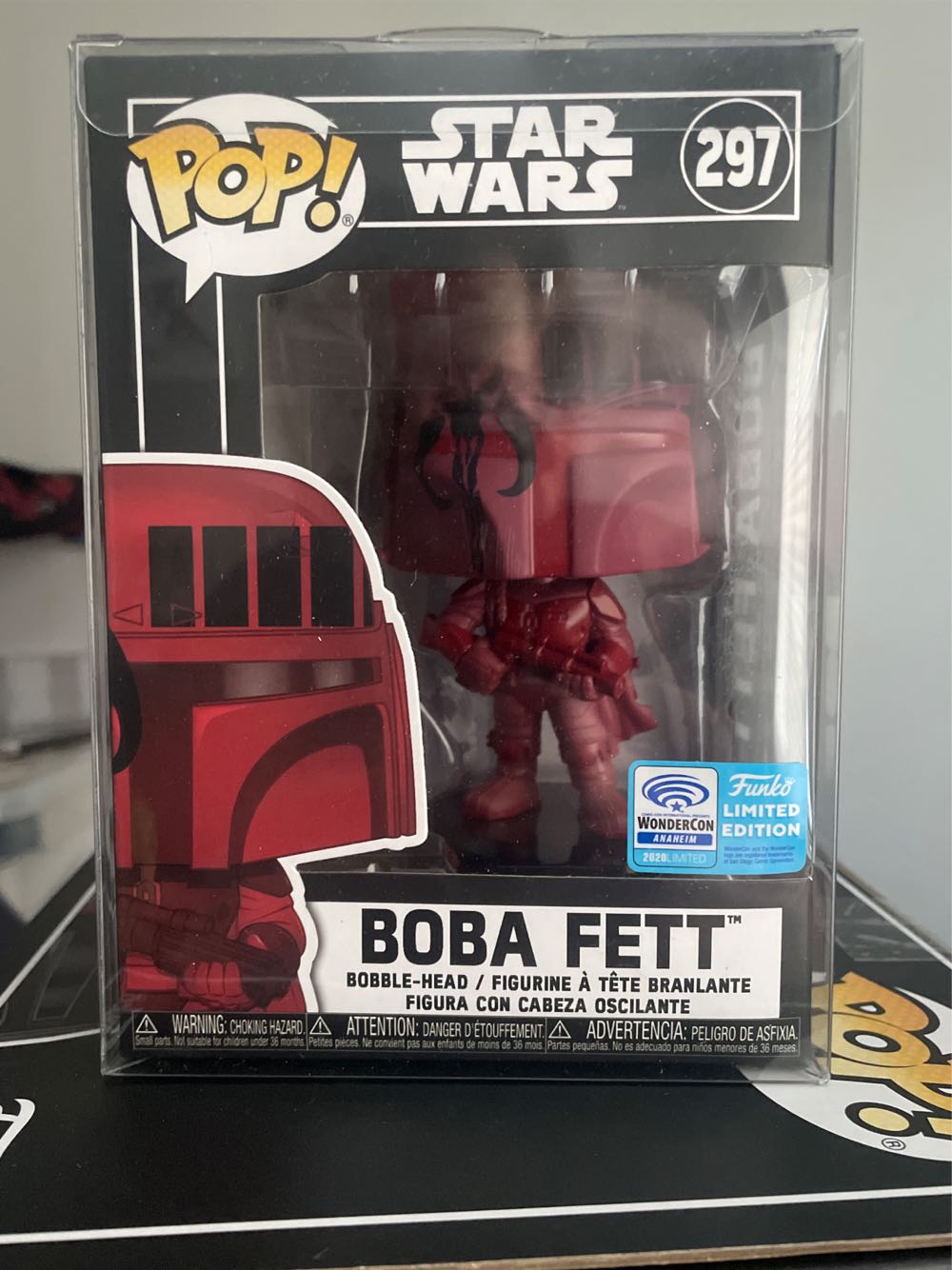 Boba Fett (Red w/black) #297 - Funko (Funko Pop) action figure collectible [Barcode 889698463171] - Main Image 2