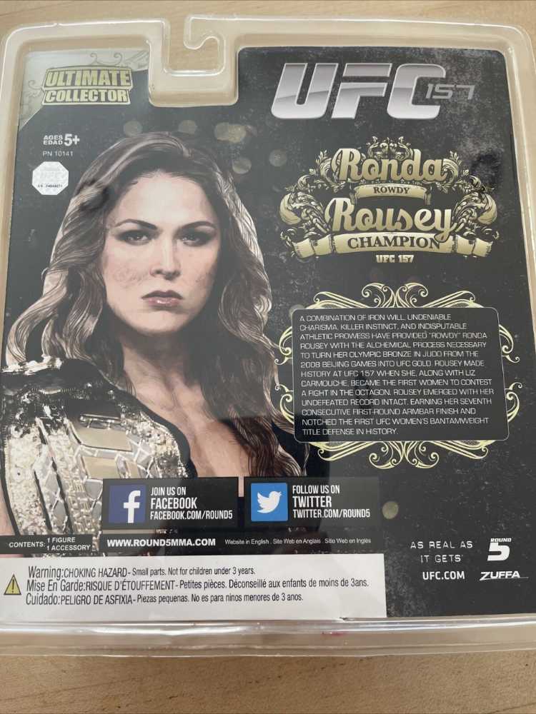 UFC Ultimate Collector UFC 157 Round 5 Rowdy Ronda Rousey Ufc 157 Championship Edition Sealed New  action figure collectible [Barcode 628135101418] - Main Image 2