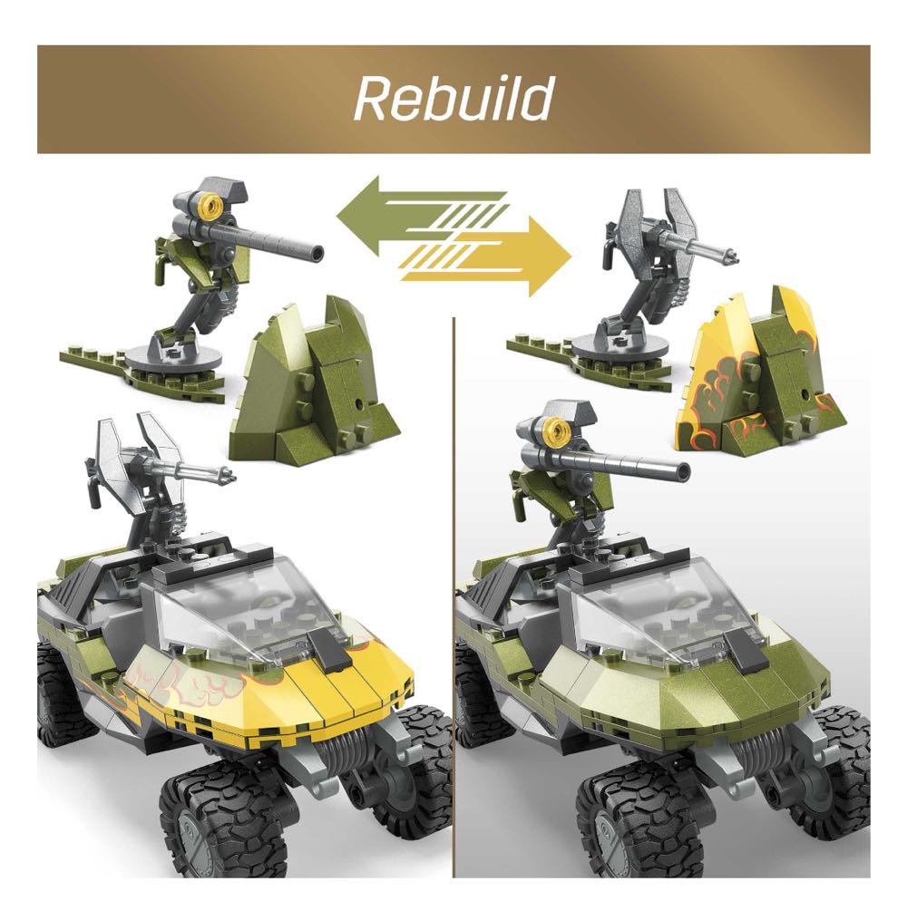 Red Team Warthog Rescue - Mega Construx (Mattel) (HALO) action figure collectible [Barcode 194735063338] - Main Image 2