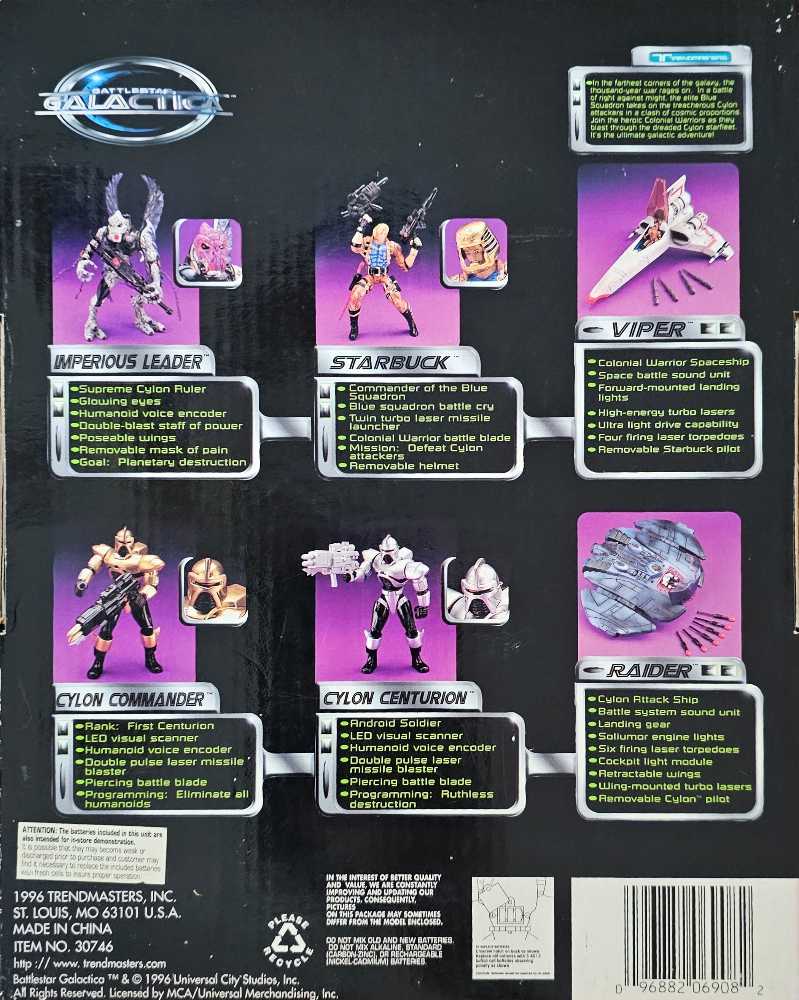 Trendmasters Battlestar Galactica Male Starbuck Original Series - Trendmasters (Battlestar Galactica (reboot)) action figure collectible [Barcode 1090227069088] - Main Image 2