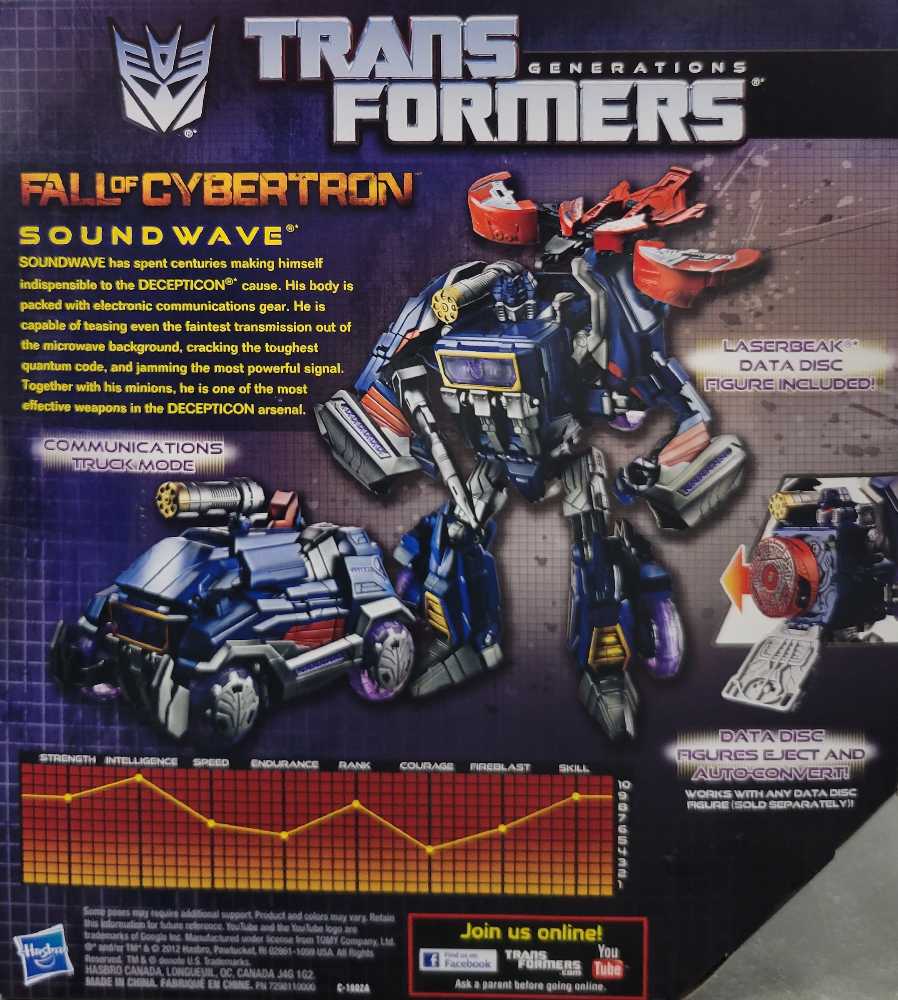 Soundwave With Laserbeak Voyager 1st Boxed - Hasbro (Generations War For Cybertron) action figure collectible - Main Image 3
