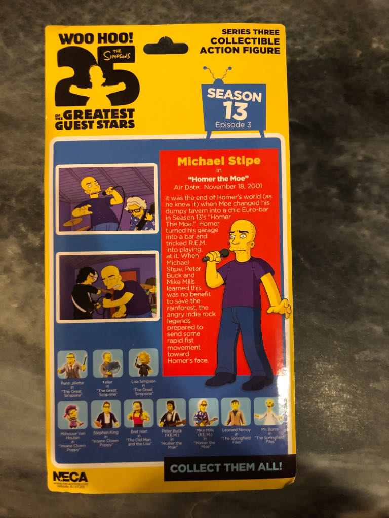 Michael Stipe REM - Neca (Simpsons 25 Th Guest Stars) action figure collectible [Barcode 634482160503] - Main Image 2