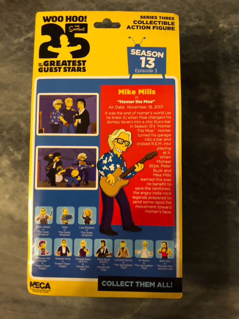 Mike Mills REM - Neca (Simpsons 25 Th Guest Stars) action figure collectible [Barcode 634482160510] - Main Image 2