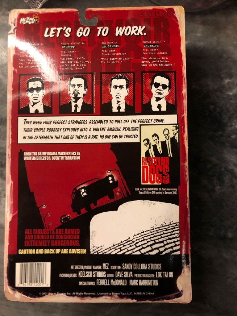 Mr. Pink - Mezco Toyz (Reservoir Dogs) action figure collectible [Barcode 696198550016] - Main Image 2