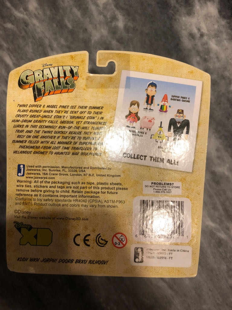 Gravity Falls Dipper And Barfing Gnome - Jazwares Disney (Gravity Falls) action figure collectible [Barcode 681326125211] - Main Image 2