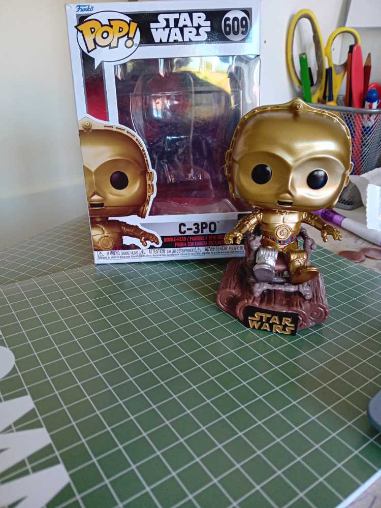 Pops- C3PO in the Chair #609 - Funko Pop Star Wars (Star Wars 40th Anniversary Return oh the Jedi) action figure collectible [Barcode 889698707442] - Main Image 2