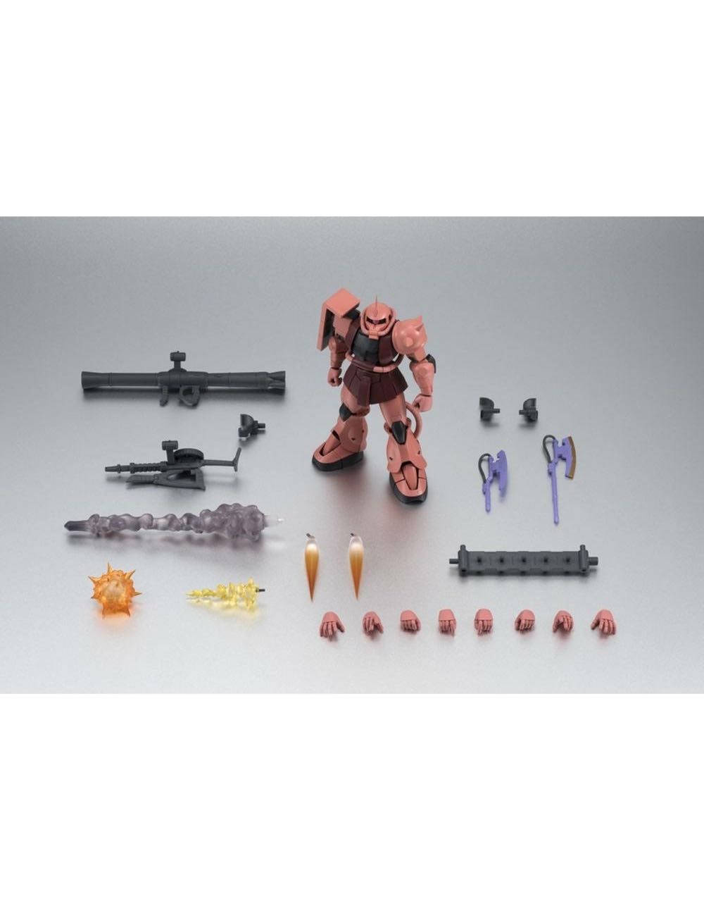 Bandai - Tamashii Nations - The Robot Spirits - Mobile Suit Gundam - MS-06S Zaku II Char’s Custom Model Version A.n.i.m.e. - Bandai Robot Spirits (The Robot Spirits - Mobile Suit Gundam) action figure collectible [Barcode 4573102581419] - Main Image 4