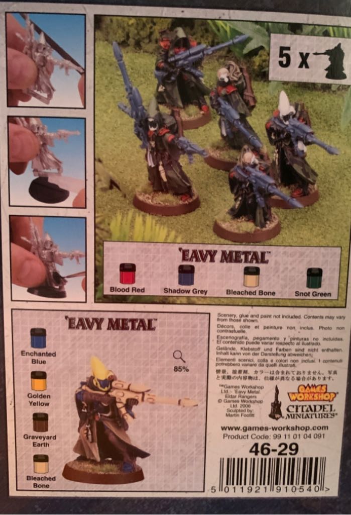 Warhammer 40.000 Eldar Rangers - Citadel Hevy Metal action figure collectible [Barcode 5011921910540] - Main Image 2