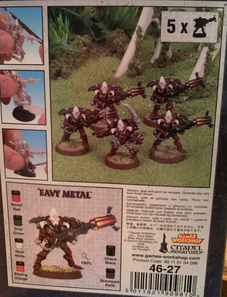 Warhammer 40.000 Eldar Warpspiders - Citadel Hevy Metal action figure collectible [Barcode 5011921909810] - Main Image 2