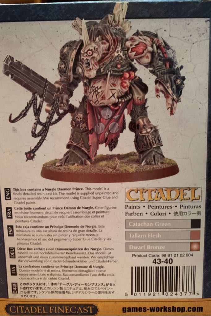 Daemon Prince Nurgle - Citadel Finecast action figure collectible [Barcode 5011921024377] - Main Image 2
