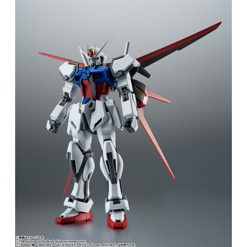 Bandai - Tamashii Nations - The Robot Spirits - Mobile Suit Gundam Seed - AQM/E-X01 Aile Striker & Effect Parts Set Version A.n.i.m.e. - Bandai Robot Spirits (The Robot Spirits - Mobile Suit Gundam) action figure collectible [Barcode 4573102637499] - Main Image 2