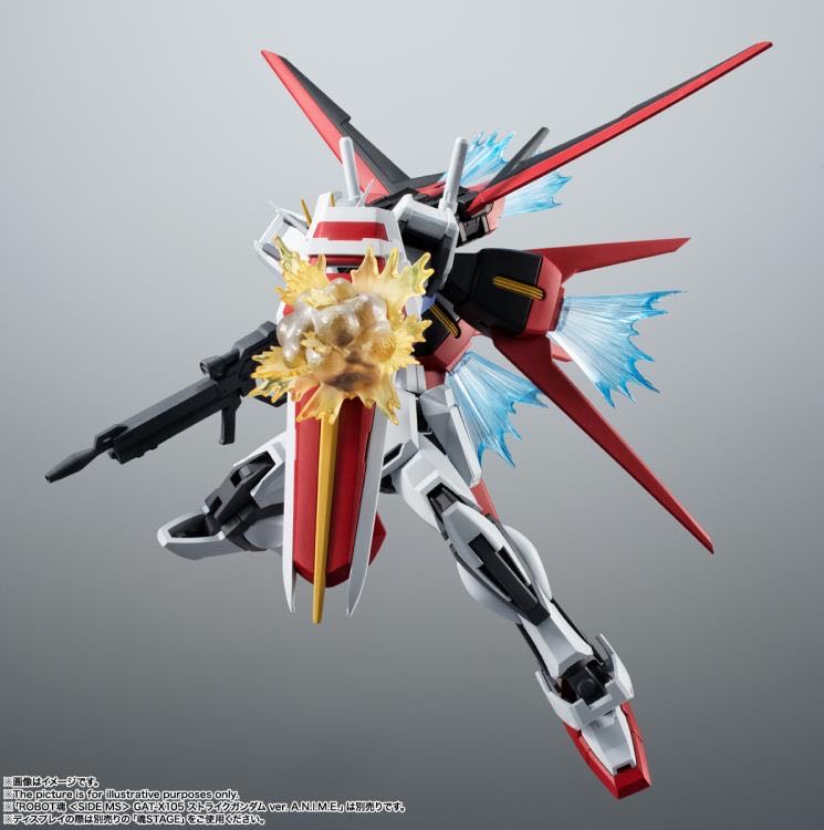 Bandai - Tamashii Nations - The Robot Spirits - Mobile Suit Gundam Seed - AQM/E-X01 Aile Striker & Effect Parts Set Version A.n.i.m.e. - Bandai Robot Spirits (The Robot Spirits - Mobile Suit Gundam) action figure collectible [Barcode 4573102637499] - Main Image 4