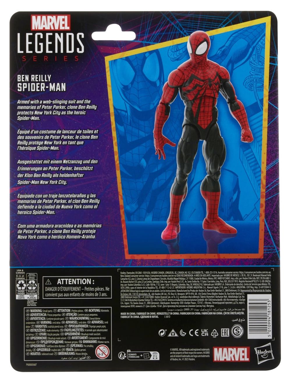 Marvel Legends Spider-Man Retro Series BEN REILLY SPIDER-MAN - Hasbro (Marvel Legends Retro Series) action figure collectible - Main Image 2