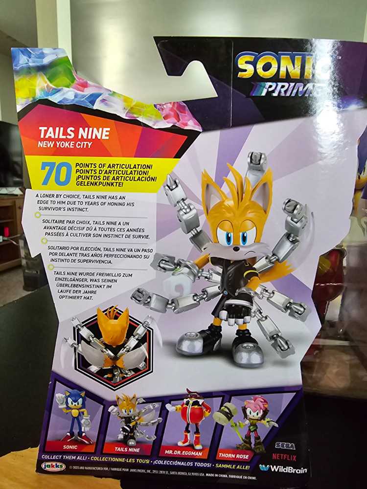 Sonic The Hedgehog - Prime - Tails Nine  action figure collectible [Barcode 192995419155] - Main Image 2