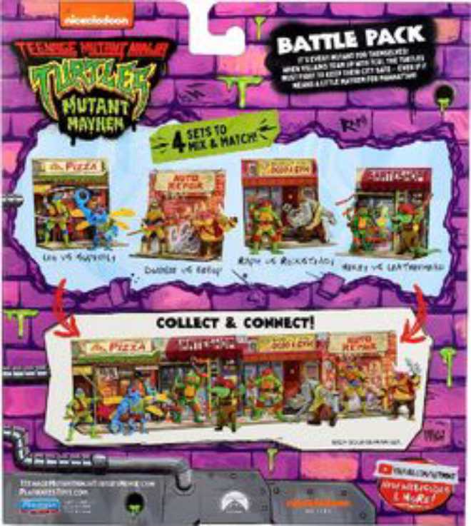 Leo vs. Superfly Battle Pack - Playmates (Teenage Mutant Ninja Turtles: Mutant Mayhem) action figure collectible [Barcode 043377833314] - Main Image 2
