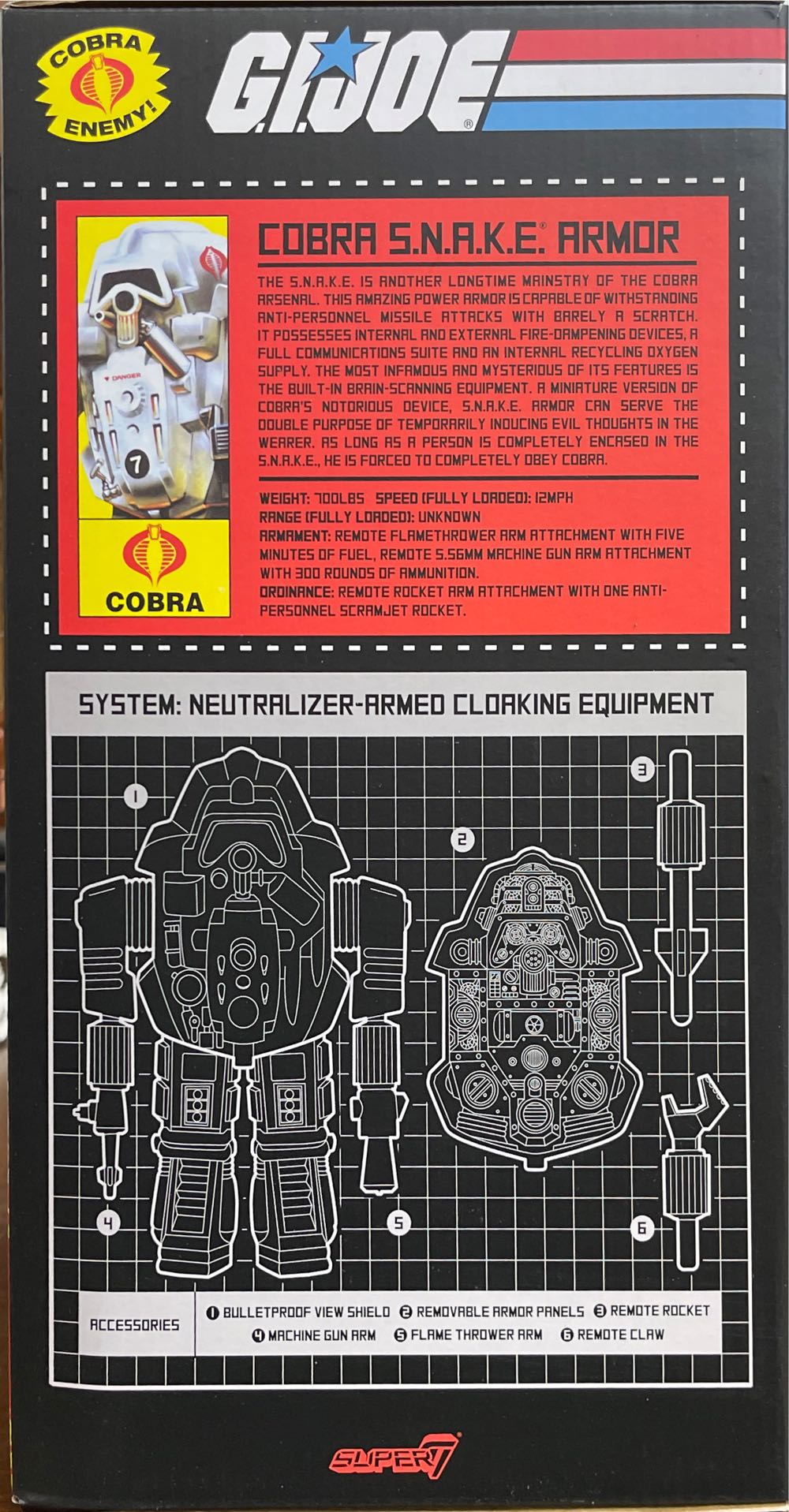 Super Cyborg Snake Armor - Super7 (G.I.Joe) action figure collectible [Barcode 840049816435] - Main Image 3