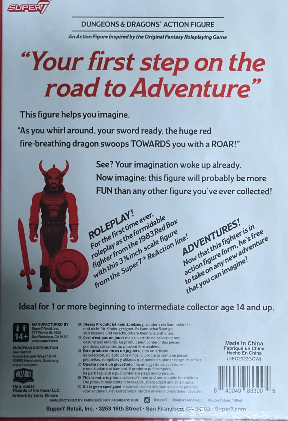 The Formidable Fighter - Super7 (ReAction) (Dungeons And Dragons) action figure collectible [Barcode 840049833005] - Main Image 2