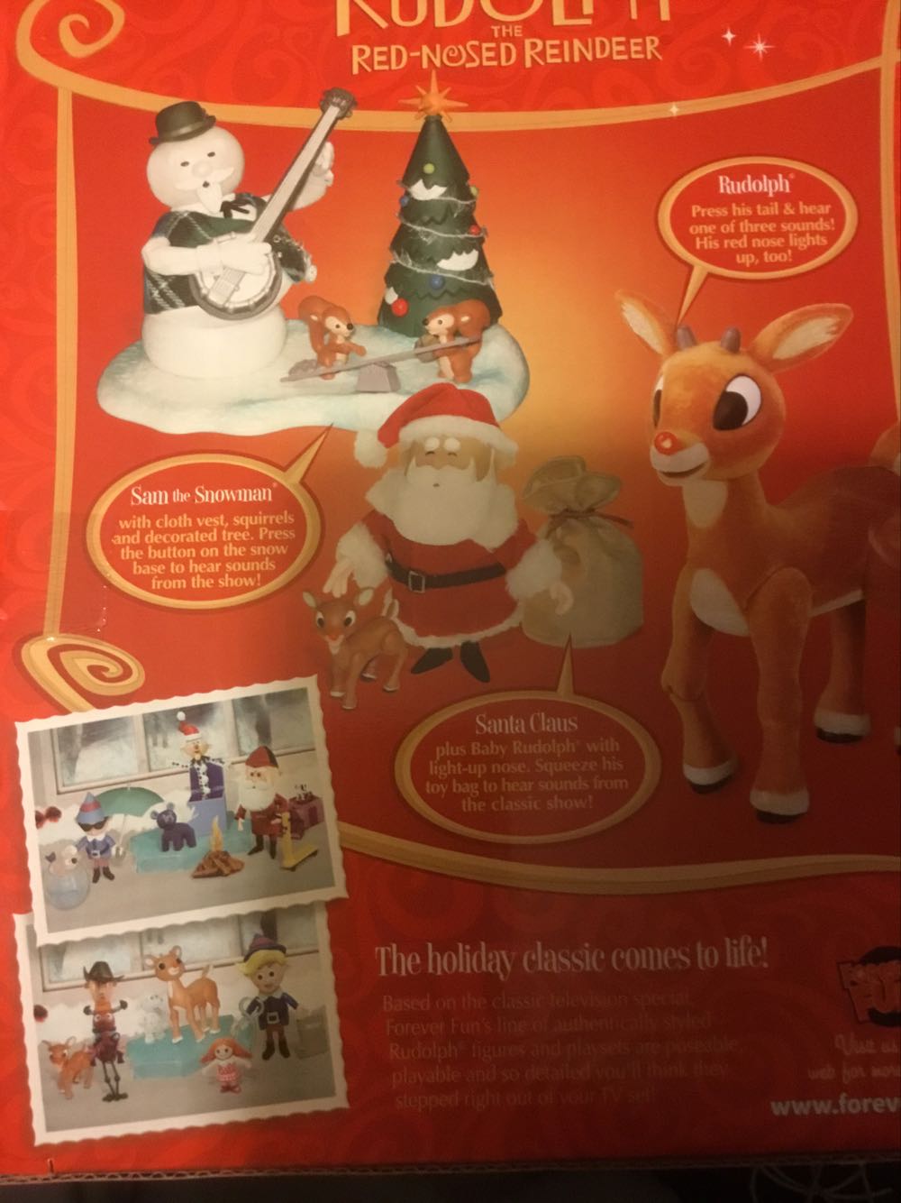 Rudolph The Red Nose Reindeer Deluxe Talking Figure - Forever Fun (Rudolph the Red-Nosed Reindeer) action figure collectible [Barcode 879104007266] - Main Image 2