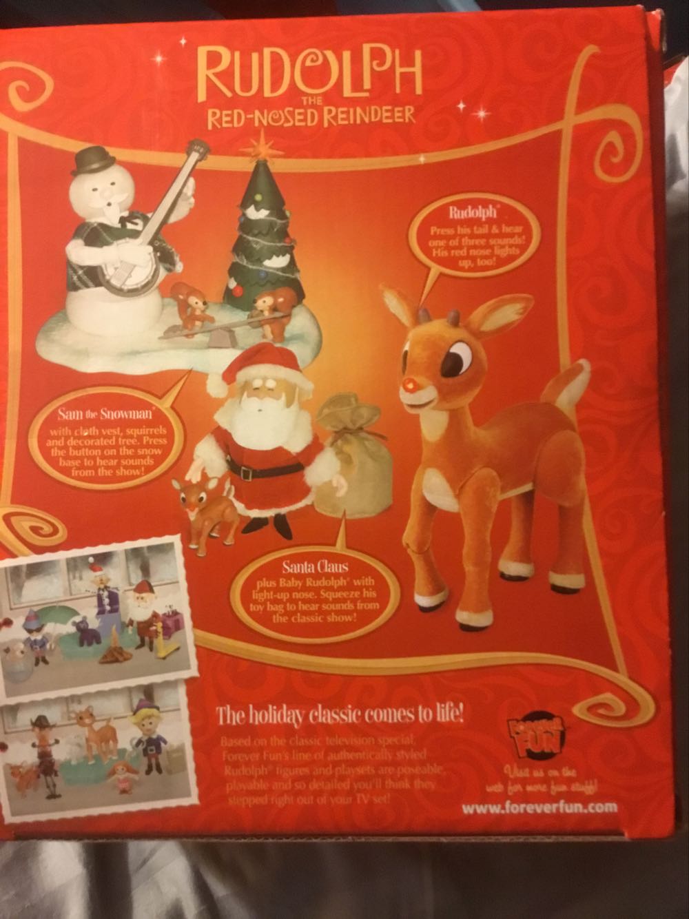 Rudolph The Red Nose Reindeer Deluxe Talking Figure - Forever Fun (Rudolph the Red-Nosed Reindeer) action figure collectible [Barcode 879104007266] - Main Image 2