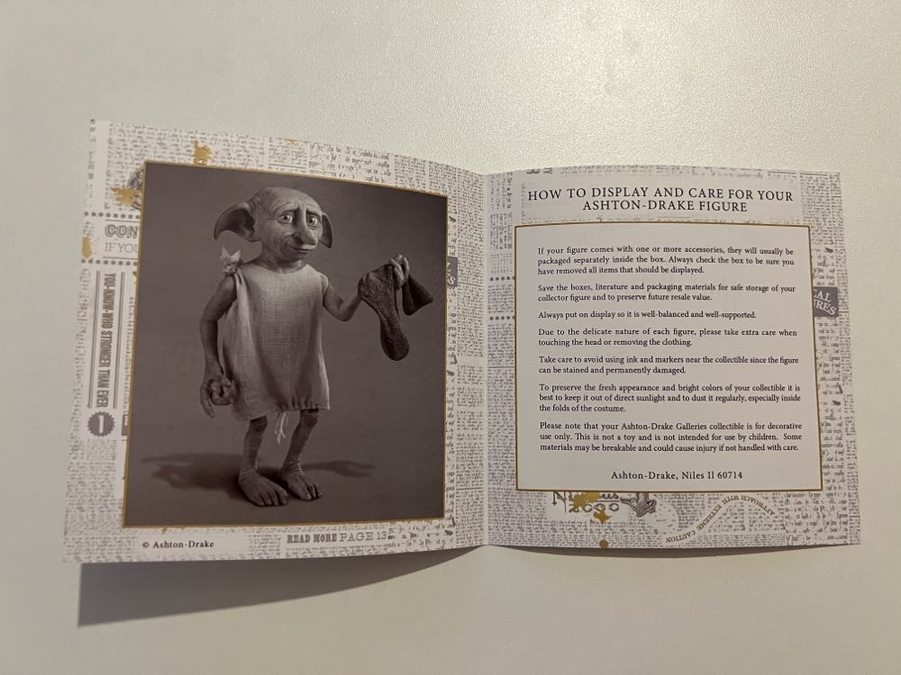 Dobby The House Elf Collector’s Figure - The Ashton Drake (Harry Potter) action figure collectible - Main Image 2