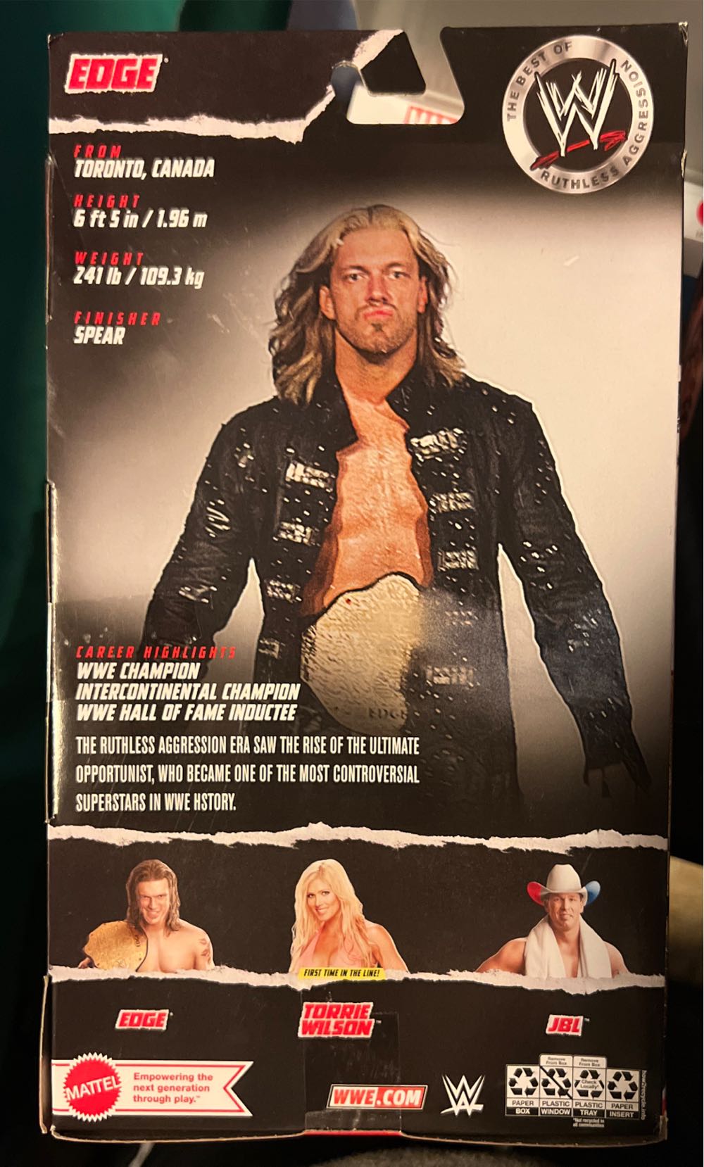 Edge RUthless Aggression - Mattel (WWE) action figure collectible [Barcode 194735137152] - Main Image 2