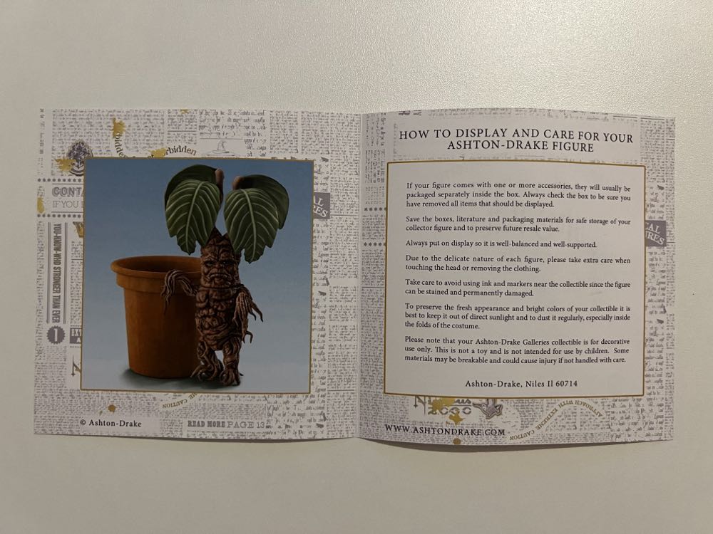 Mandrake Collector’s Figure - The Ashton Drake (Harry Potter) action figure collectible - Main Image 2