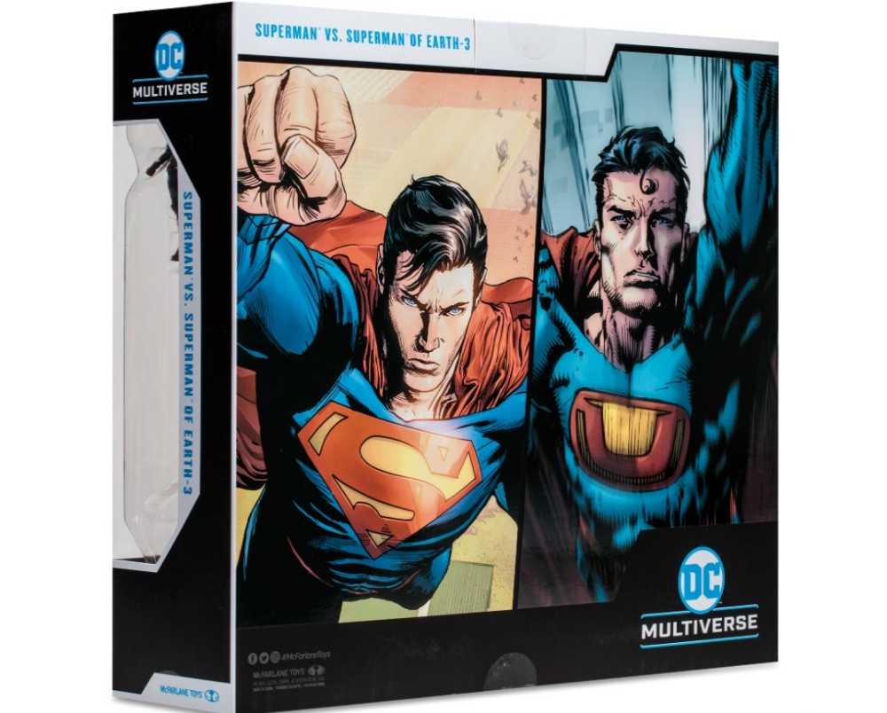Superman vs. Superman Of Earth 3 (with Atomica) - McFarlane Toys (DC Multiverse) action figure collectible [Barcode 787926157499] - Main Image 2