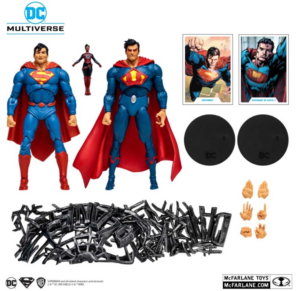 Superman vs. Superman Of Earth 3 (with Atomica) - McFarlane Toys (DC Multiverse) action figure collectible [Barcode 787926157499] - Main Image 3