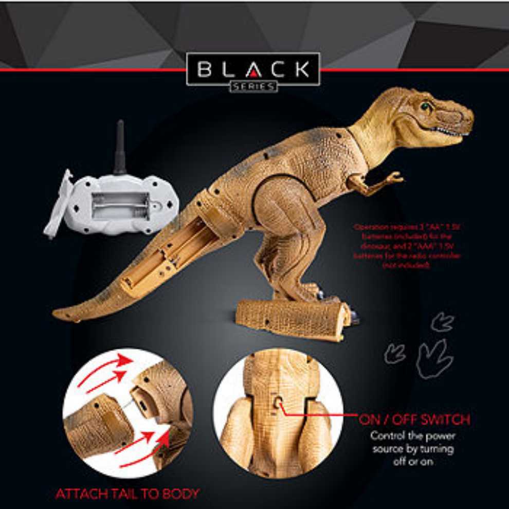 Animated Remote Control Rc Dinosaur The Black Series Rex  action figure collectible [Barcode 843479102666] - Main Image 2