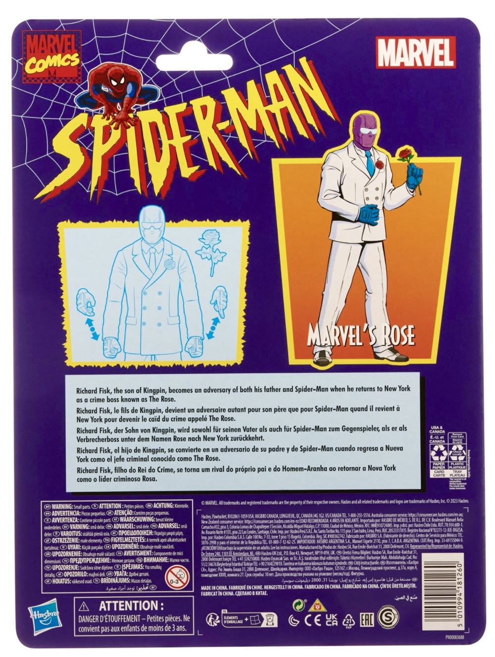 Marvel Legends Spider-Man Retro Series ROSE - Hasbro (Marvel Legends Retro Series) action figure collectible - Main Image 2